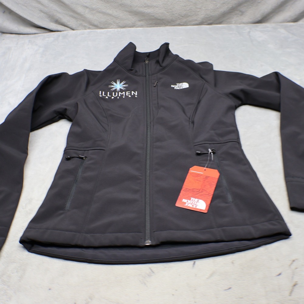 North Face Jacket Womens Small‎ Black Apex Barrier Softshell WindWall LOGO NEW